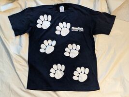 Vintage Penn État Nittany Lions Paw Imprimé T Shirt Bleu 50 50 USA 2 Fac... - $636.47 MXN