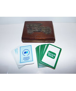 Two Sets of Promo Playing Cards in Decor Wood Case Barnett Bank &amp; Martin... - £38.91 GBP