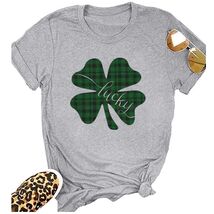 Gray St Pattys Day Shirt Women Lucky Clover Funny St Patrick's Day Tee XL - $97.18 MXN Gray St Pattys Day Shirt Women Lucky Clover Funny St Patrick's Day Tee XL - $97.18 MXN