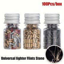 100pcs Universal Lighting Stone Flint, Portable Survival Tool For Outdoor Campin - £9.54 GBP+