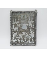 Nativity Wall Hanging Or Window Panel Decorative Plate Metal And Glass D... - £65.43 GBP