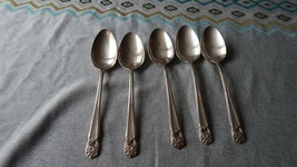 Rogers Eternally Yours Silverplate Serving Spoons 8.5&quot; Set of 5 - £45.30 GBP