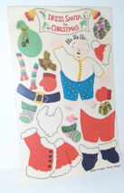 1984 Sandylion Maxi Activity Sticker Sheet DRESS SANTA FOR CHRISTMAS - $14.85
