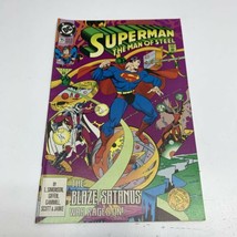 Vintage DC Comics Superman Man of Steel Issue 15 Comic Book Blaze Data is War KG - £9.49 GBP