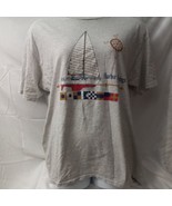 Vintage 80&#39; 90s Harbor Springs T-Shirt Single Stitch Puffed Design Sailb... - $23.76