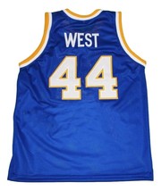 Jerry West #44 College Basketball Custom Jersey Sewn Blue Any Size image 2