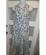 J. Crew White Midi Floral Ruffled Tiered Beach Cottage Core Dress Size 4... - $57.85