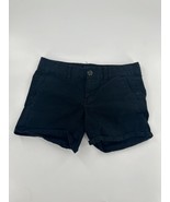 American Eagle womens black low rise Midi 3&quot; inseam chino shorts - size 0 - $215.14 MXN