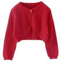 Girls Autumn Knit Cardigan Cotton Bolero Baby Child Sweater Shawl Cardigan Casua - £48.88 GBP