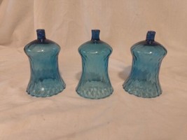 Vintage Homco/Home Interiors Blue Glass Candle Holder Wall Sconce Globes... - $30.01
