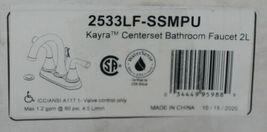 Delta 2533LF SSMPU Kayra Centerset Bathroom Faucet 2L Stainless Steel image 6