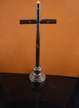 Antique Alter Cross - 11&quot; Primitive catholic relic - vintage wood cross - religi - £66.56 GBP