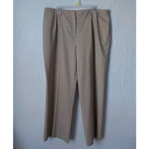 Jaclyn Smith Beige Plaid Chinos Trouser Pants Women size 18 Straight Leg... - £13.91 GBP