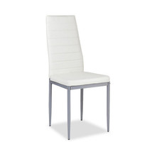 4 pcs PVC Leather Dining Side Chairs Elegant Design -White - Color: White - $2,903.68 MXN