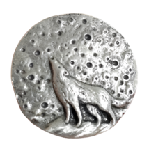 Wold Moon Pewter Pin Badge Norse Viking Fenrir Woling Wolf Brooch Tie Lapel Pin - £5.78 GBP