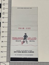 Vintage Matchbook Cover  Treasure Island Beach Motel  Daytona Beach, FL  gmg - £9.67 GBP