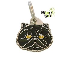 Cat ID Tag  Persian cat, Personalized, Engraved, Handmade, Key chain, Charm - $20.23+
