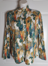 Westbound Petites Long Sleeve Turtleneck Watercolor Tunic Top Blouse Siz... - $9.49