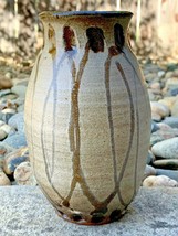 NICE! Gorgeous Brown Vase Old Jar Pottery Clay Porcelain Glass Vintage A... - $51.43