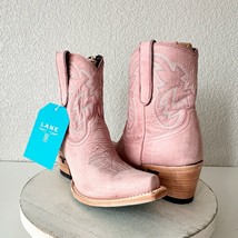 New Lane SMOKESHOW Pink Cowboy Boots Womens 7 Leather Western Snip Toe Short - £159.95 GBP