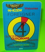 Ozzy Osbourne Foreigner Loverboy SUPERBOWL Backstage Pass Original Otto ... - $24.29