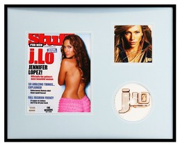 Jennifer Lopez 16x20 Framed 2001 Stuff Magazine Cover &amp; JLo CD Set - $79.19