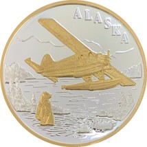 Alaska Mint Dehaviland Beaver  Aviation Gold Silver Medallion Proof 1Oz - £117.24 GBP