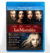 Les Misérables (2-Disc Blu-ray, 2012, Widescreen) Like New !  Russell Crowe - $7.68