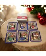 Pimpernel Christmas Bears In Stockings Coasters Holiday Made in England ... - $8.90