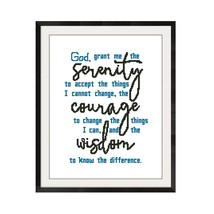 All Stitches - Serenity Prayer Cross Stitch Pattern In Pdf -147 - £2.17 GBP