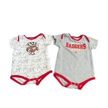 Wisconsin Badgers Baby Bodysuits Size 24 Months Red White Clothes - $7.92