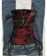 Y2K Retro Drawstring Cut Vest Top - $15.00