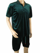 Men 2pc Stacy Adams leisure jogging suit Shorts Set Summer  3820 Green Velvet image 4