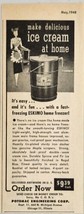1948 Print Ad Eskimo Home Freezers Ice Cream Home Potomac Engineering Chicago,IL - £8.43 GBP