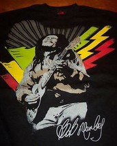 Bob Marley Playing Guitar Jamaican Flag T-Shirt Small New - £15.87 GBP