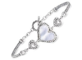 10x15mm Mother-Of-Pearl Bali-Style Heart in - $252.50