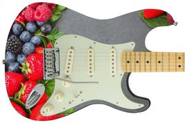 Guitar Skin Axe Wrap Re-skin Red Blue Green Purple Fruit Medley 464 - $44.50