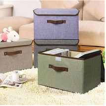 Large Storage Basket Rectangular Fabric Collapsible Bin Box 3-Pack 2025 - $39.25