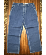 Carhartt Utility Jeans Original Fit Work Dungaree Denim 34x34 Work Pants... - $53.25 CAD