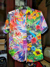 Robert Graham Bleak Horizon Tropical Black Panther Short Sleeve Size Medium image 2