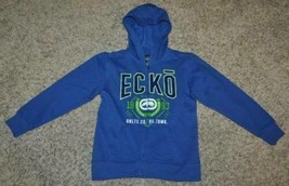 Boys Jacket Ecko Unlimited Blue Hooded Long Sleeve Zip Up Spring Fall-size L - £17.60 GBP