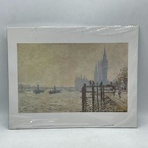 Claude Monet The Thames Ci-Dessous Westminster Lithographie Imprimé 11x14 - £40.85 GBP