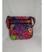 Vera Bradley Floral Fiesta Triple Zip Hipster Crossbody Purse, NWT, 1522... - £33.27 GBP