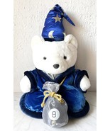 Dayton Hudson 1999 Santa Bear Wizard White Plush Blue Velvet Robe Magic ... - £37.84 GBP