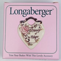 Longaberger Basket Tie-On 1999 Horizon of Hope Heart, Breast Cancer, NEW Vintage - £10.64 GBP