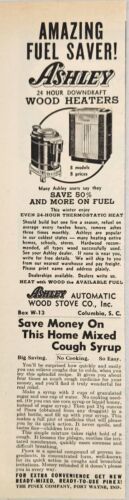 1954 Print Ad Wood Heaters Ashley Automatic Wood Stove Columbia,South Carolina - $14.86