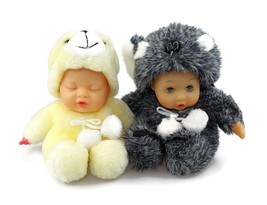 My Lovely Baby Doll Yellow Bear and Grey Koala Pajamas &amp; Pacifier Ocean Toys vtg - £40.47 GBP
