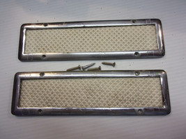 Vintage  PAIR Marine Boat chrome Deck Step Plates,  8&quot; x 2-1/4&quot; with  insert - £16.26 GBP