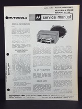 Motorola  Renault Dauphine Caravelle Auto Radio Service Manual Model 3TMXD - £5.53 GBP