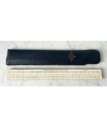 1940s Wood Slide Rule Leather Case No Slide Lawrence Engineering Service... - $19.46 CAD